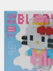 Кораллово-розовый конструктор из мини блоков 3d Стич, куорми и другие, игрушка для развития мелкой моторики