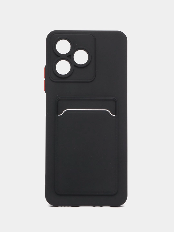 Чехол для Realme C51 / C53 / Note 50 (Реалми С53 / С51), с карманом для карт, прозрачный