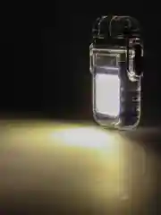 Синий зажигалка электронная с плазменным факелом и фонариком, зарядка от USB, плазменная спираль