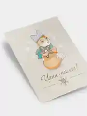 Серый открытки новогодние "Тёплые пожелания", миниатюрные, с пожеланиями к Новому году, 4 вида