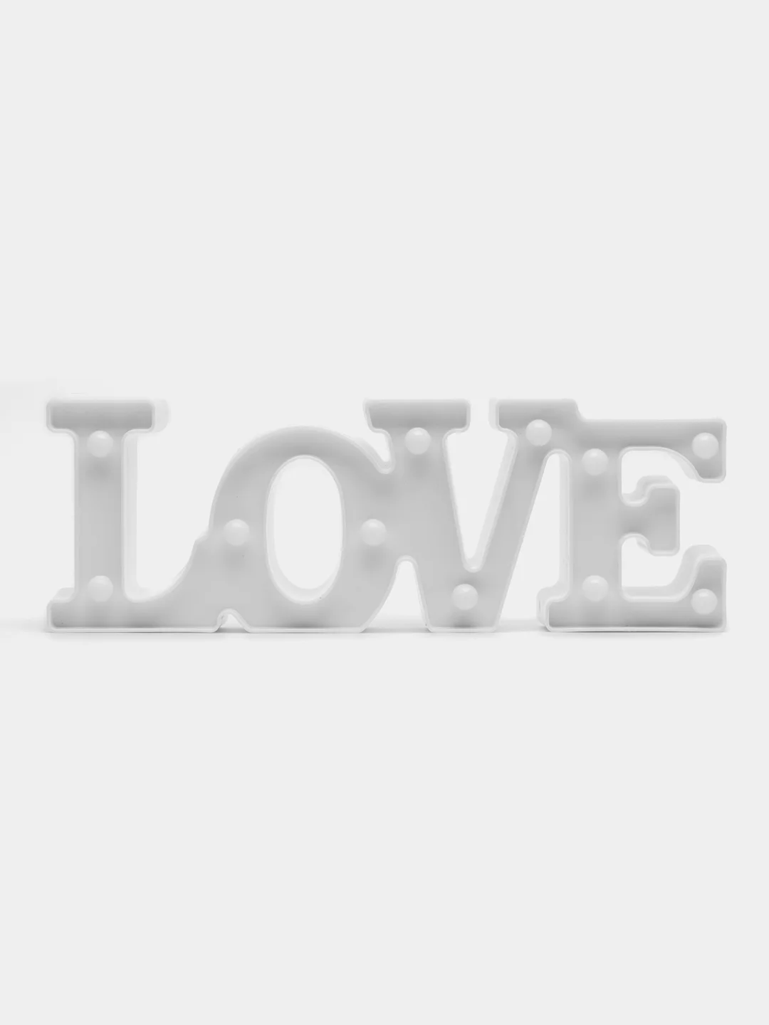 Белый декоративный светильник настольный, светодиодный лампа ночник LOVE, Кит