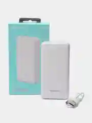 Белый повербанк 20000mAh портативный внешний аккумулятор