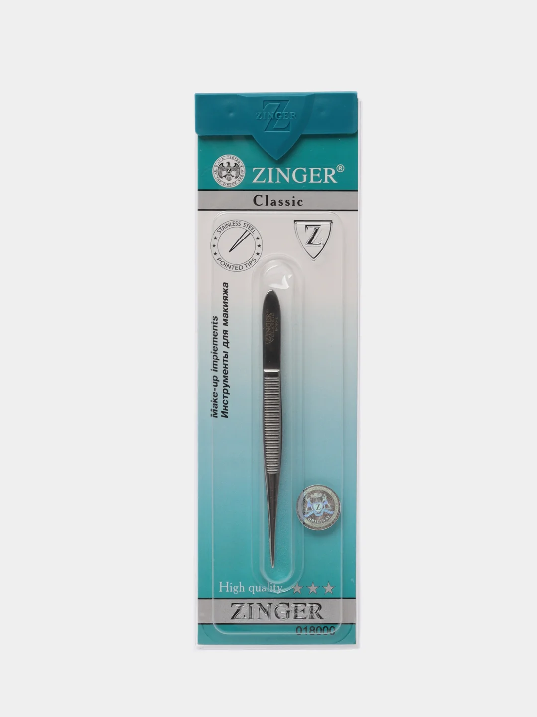Пинцет для бровей Zinger острый zo-B-160-S