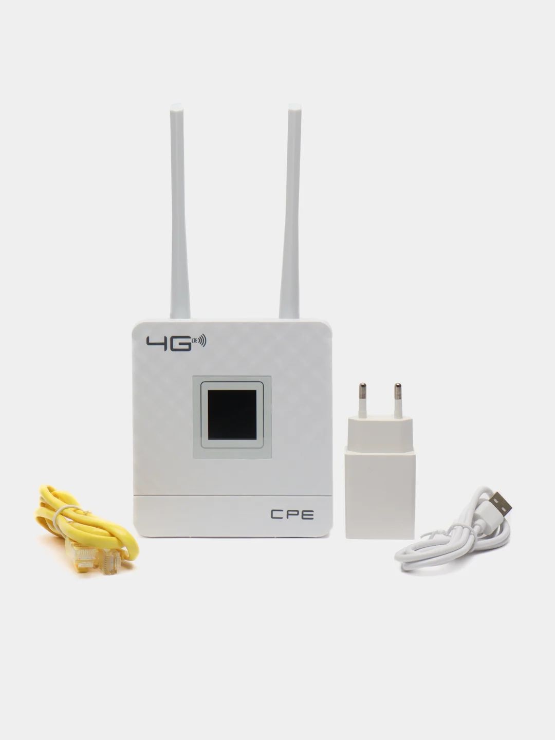 Белый wi-fi Роутер со встроенным модемом 3G/4G (LTE) Wi-Fi, Слот для SIM-карты