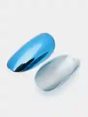 Индиго накладные ногти с дизайном хром, 24 штуки + клей