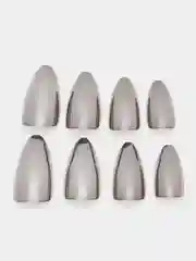 Хром накладные ногти с дизайном хром, 24 штуки + клей