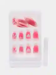 Конфетный накладные ногти с дизайном, 24 штуки + клей