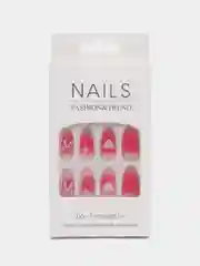 Конфетный накладные ногти с дизайном, 24 штуки + клей
