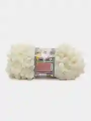 Молочный пряжа плюшевая турецкая Alize Puffy Fine ( с маленькими петлями) 1 шт