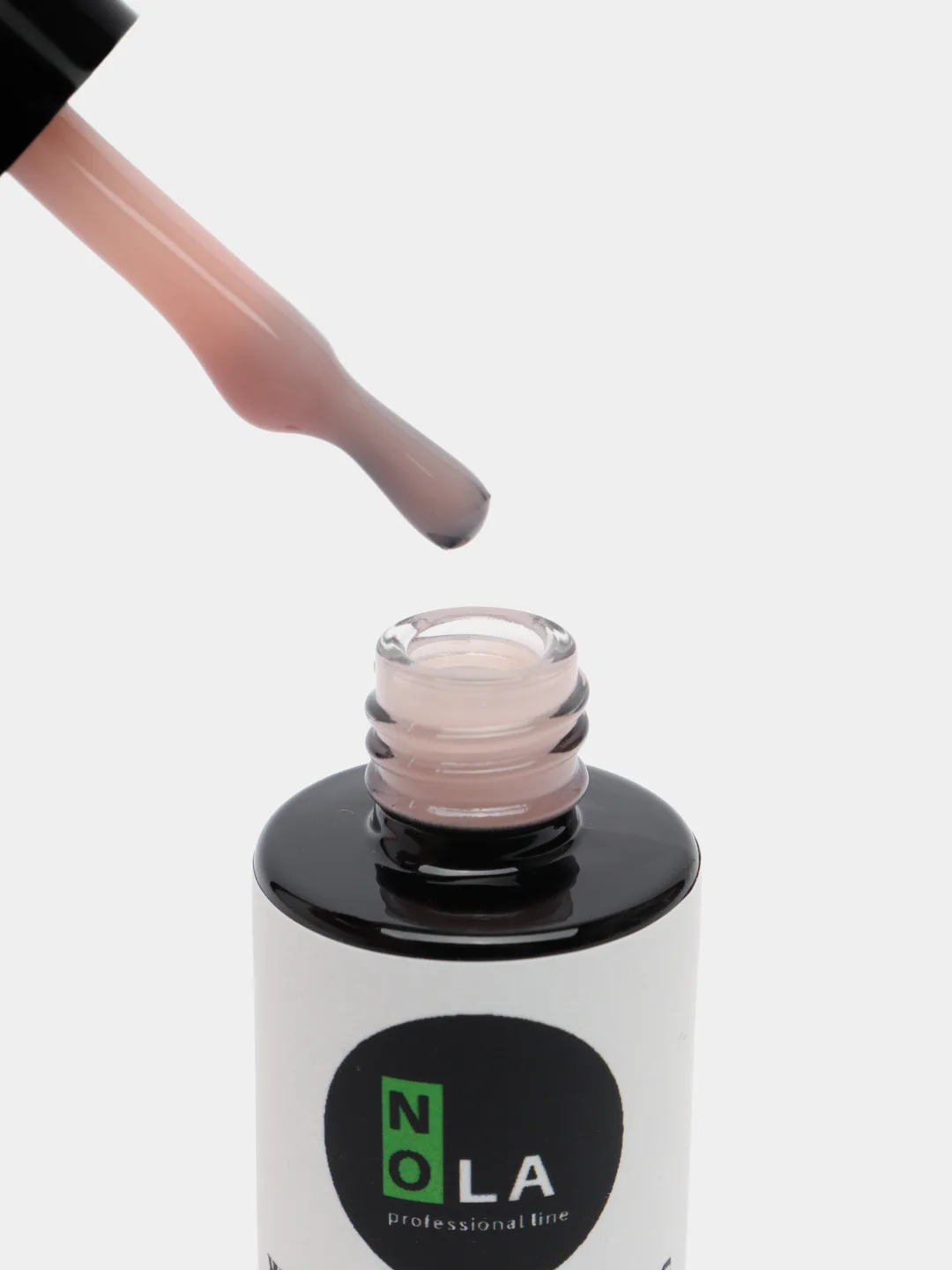 Бежевый жидкий полигель акригель с кисточкой в бутыльке наращивание Liquid Polygel