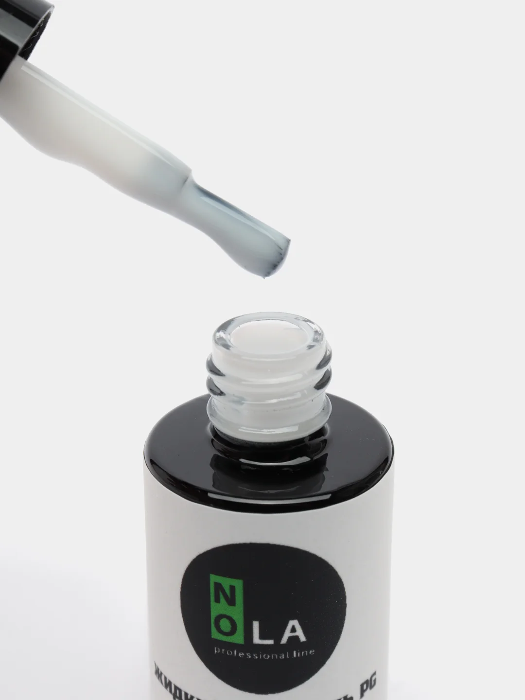 Белый жидкий полигель акригель с кисточкой в бутыльке наращивание Liquid Polygel