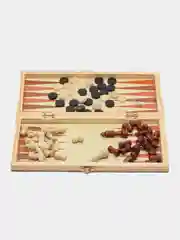 Набор игр 3 в 1 : шашки, шахматы, нарды, настольная игра, 29x29 см