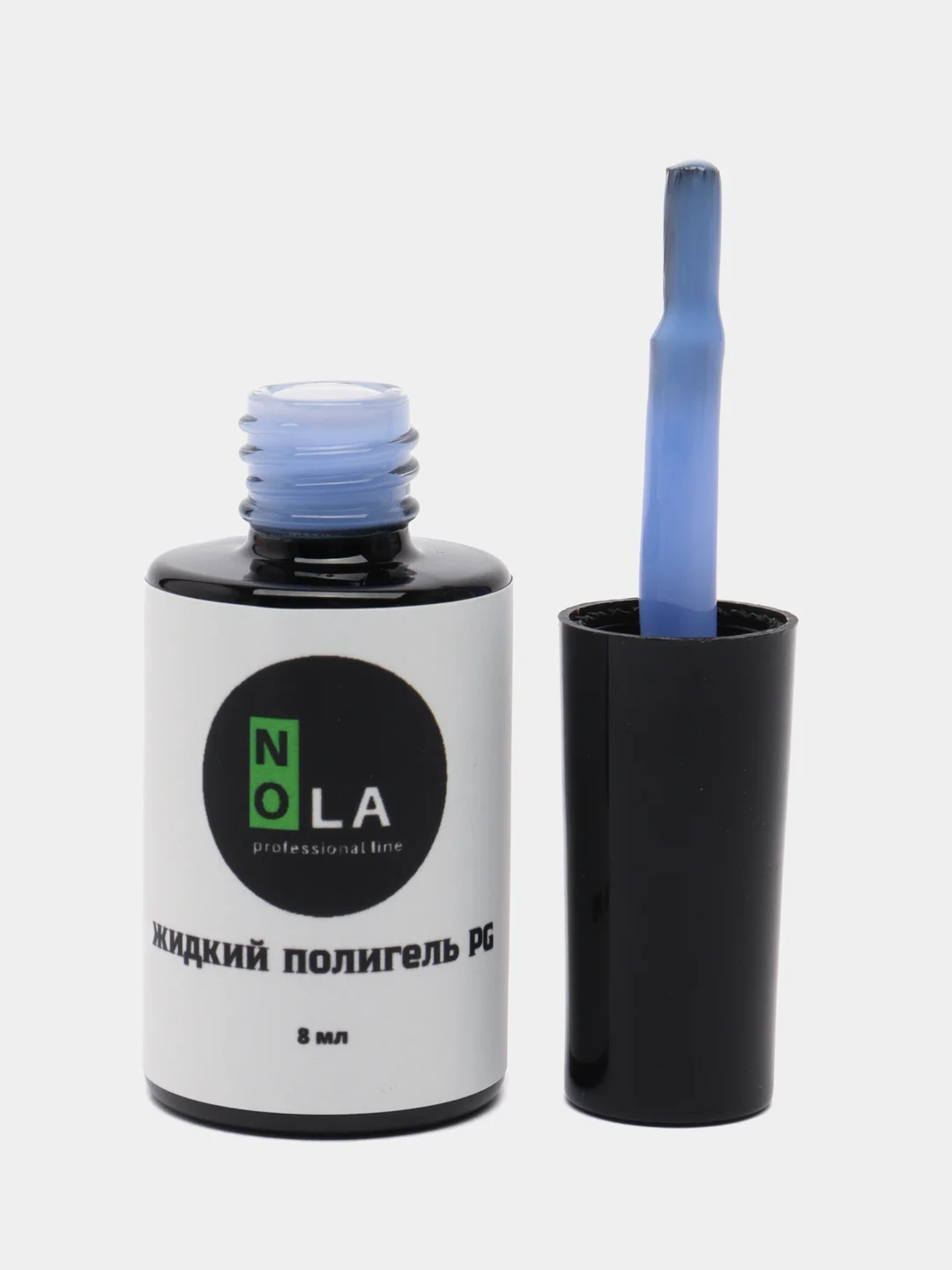 Лазурный жидкий полигель акригель с кисточкой в бутыльке наращивание Liquid Polygel
