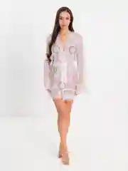 Белый комплект эротический: халат, трусики