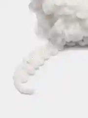 Белый пряжа плюшевая турецкая Alize Puffy Fine ( с маленькими петлями) 1 шт