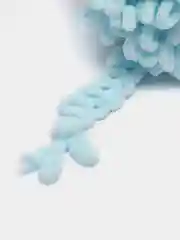 Белый пряжа плюшевая турецкая Alize Puffy Fine ( с маленькими петлями) 1 шт