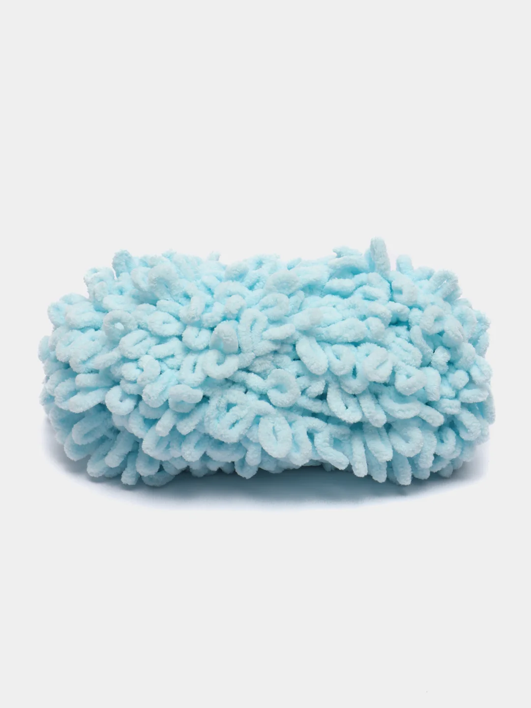 Белый пряжа плюшевая турецкая Alize Puffy Fine ( с маленькими петлями) 1 шт