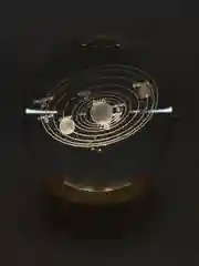 Бежевый меланж хрустальный шар - ночник 3D, настольный стеклянный светильник