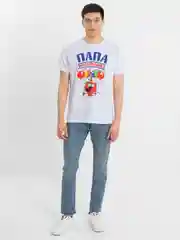 Белый футболка CoolPodarok "Папа именинника"
