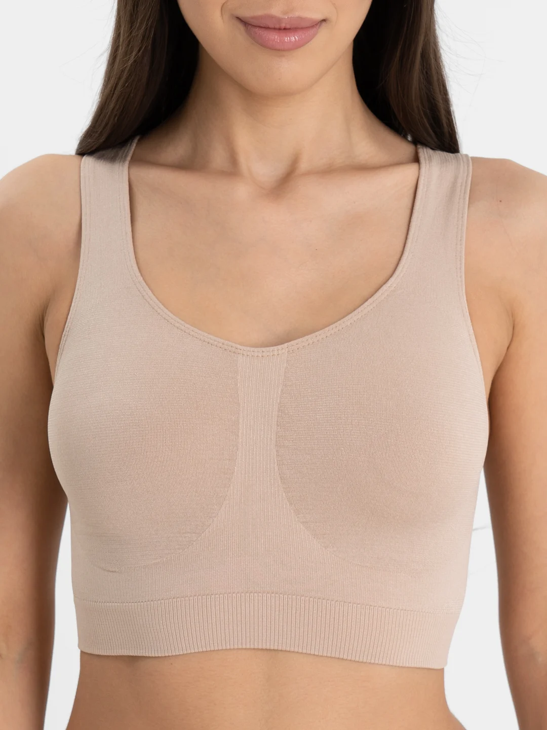 Бежевый топ Giulia Brassiere modellante
