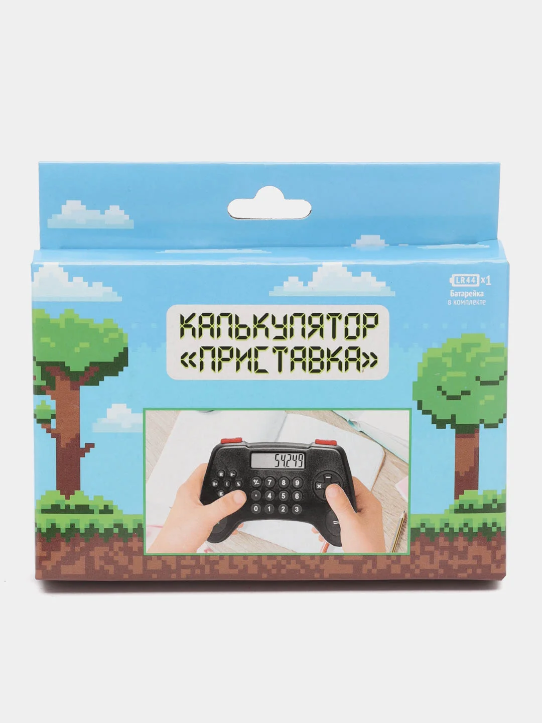 Черный калькулятор карманный многофункциональный "Приставка", 11,5 х 7,9 х 1,4 см