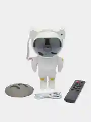 Белый ночник проектор звездного неба "Космонавт" лазерный