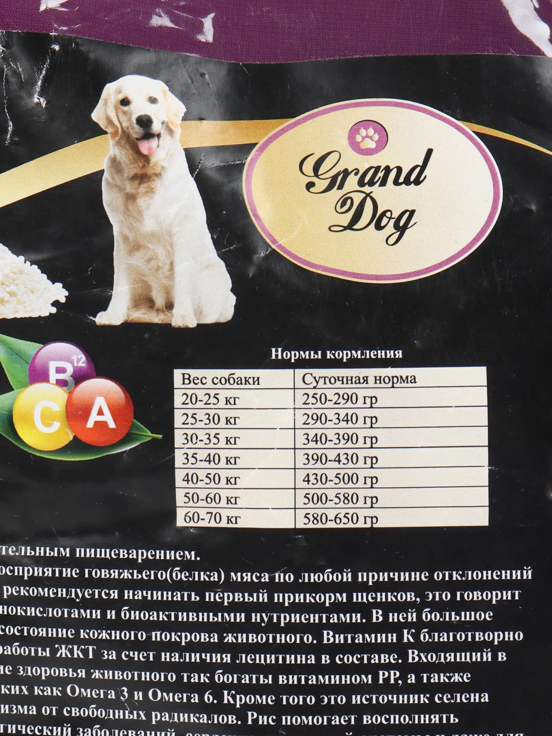 Корм Гранд Дог с Ягненком для собак крупных и средних пород 10 кг