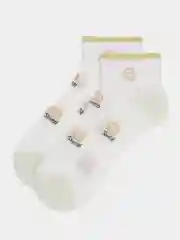 Лимонный женские короткие носки с перфорацией