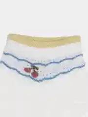 Белый женские короткие носки с перфорацией