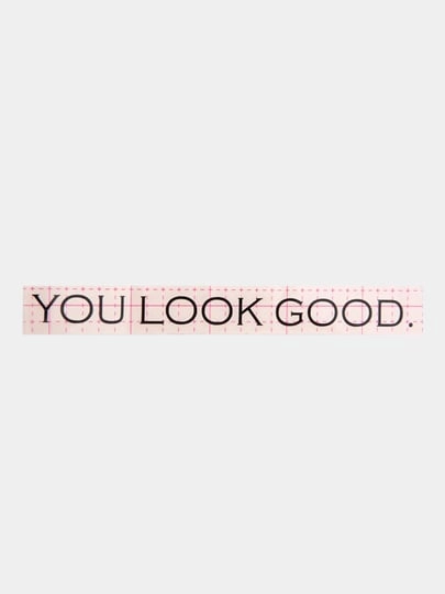 Наклейка без фона "You look good" (Ты хорошо выглядишь) 2*25 см на стекло автомобиля
