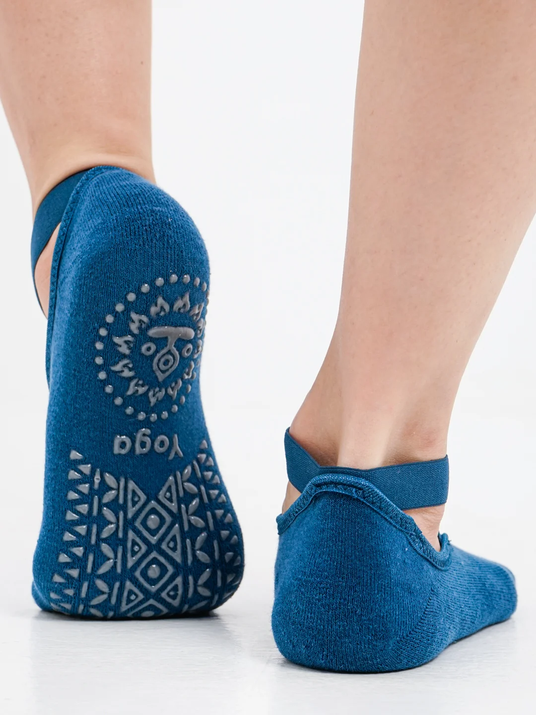 Черный носки антискользящие для йоги, пилатеса Non slip