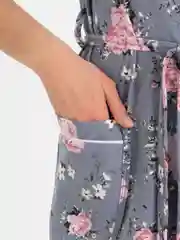 Серый халат с поясом