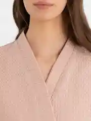 Бежевый халат вафельный, унисекс