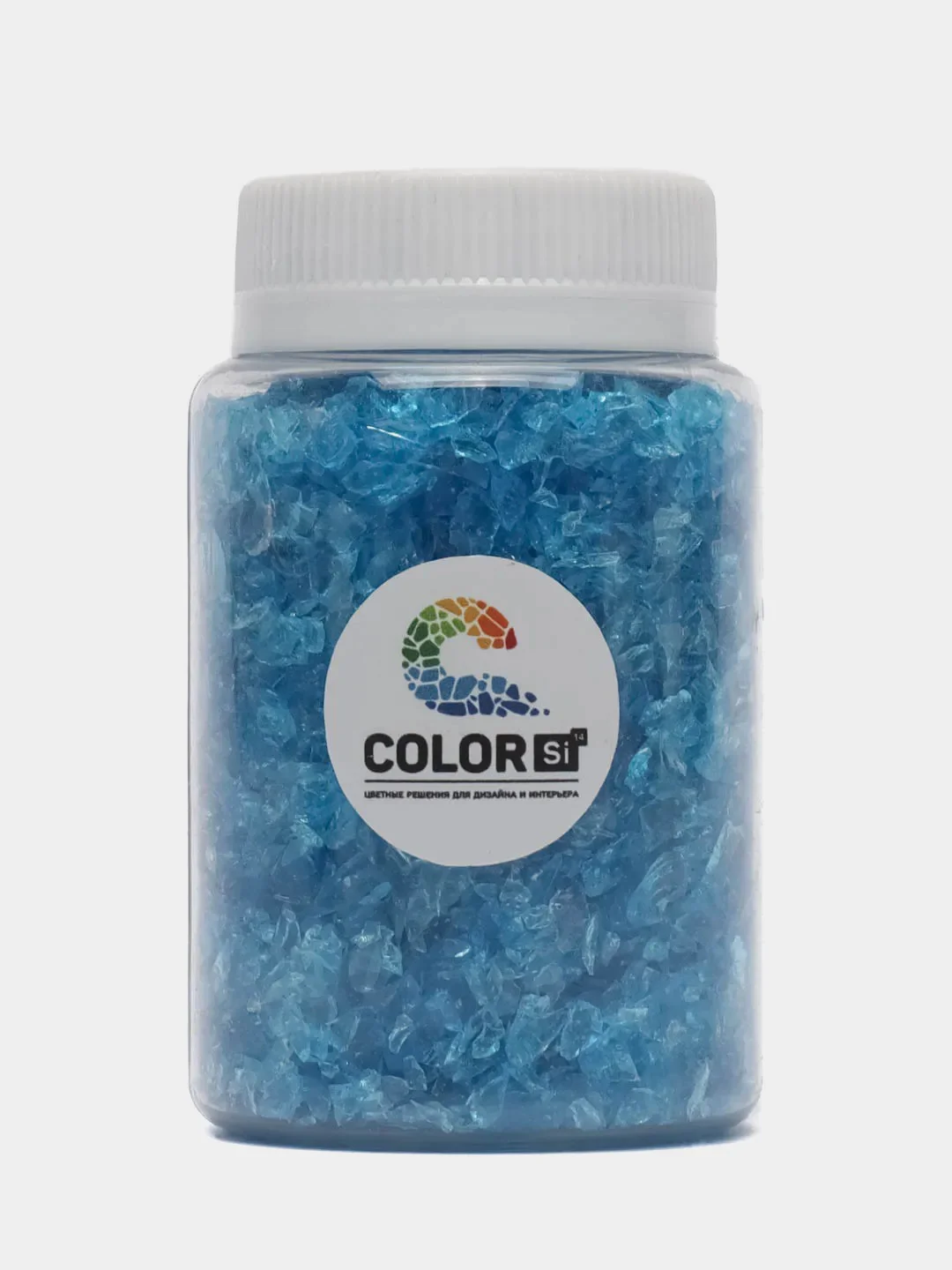 Бирюзовый стеклянная крошка, цветное стекло, фр. 1-4 мм, 150 гр, COLOR SI