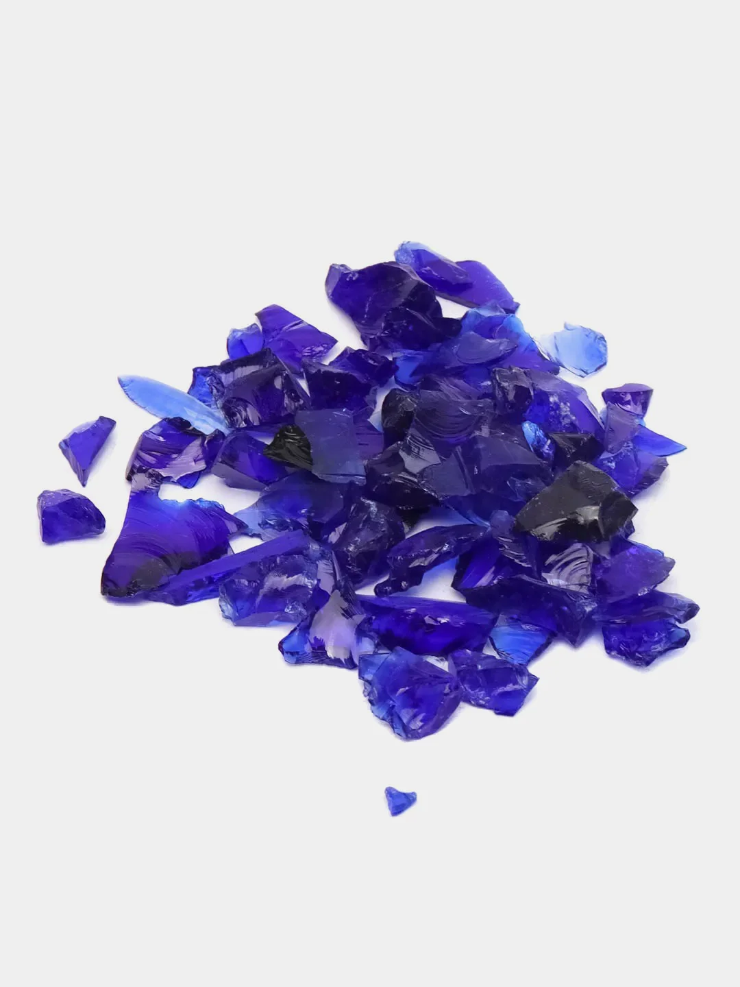 Синий стеклянная крошка цветное битое стекло, 4-8 мм, COLOR SI