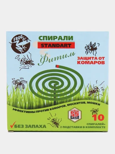 Спирали от комаров 10шт + подставка