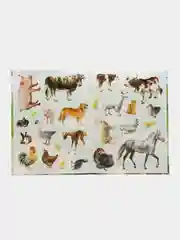Желтый книга с наклейками Животные Рыбы. Детские наклейки