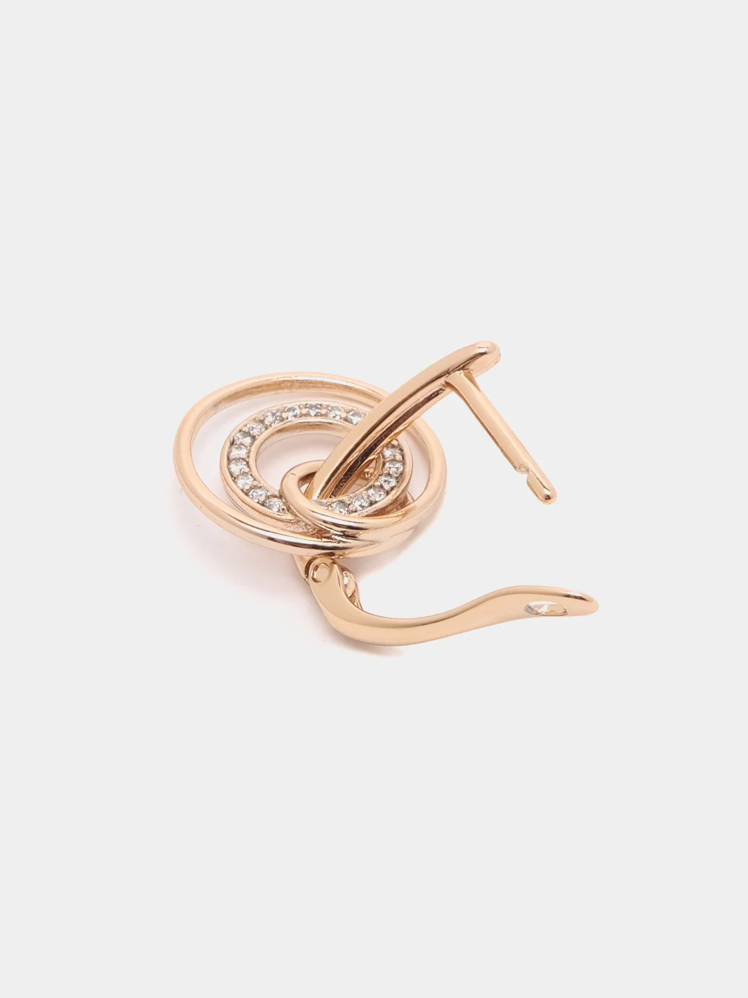 Серьги Xuping Jewelry с фианитами из гипоаллергенного медицинского сплава, позолота