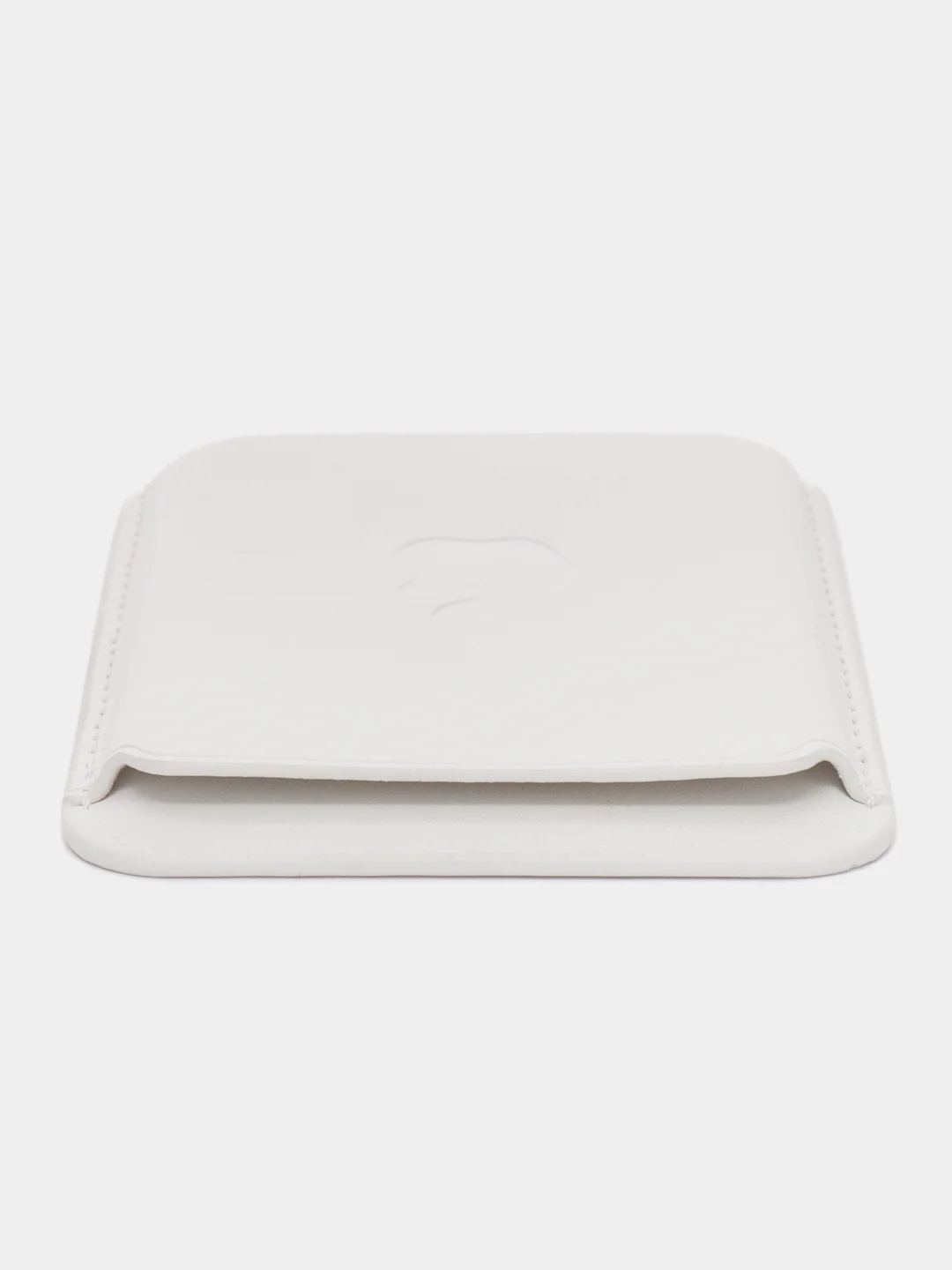 Белый картхолдер на магнитах MagSafe для iPhone Leather Wallet