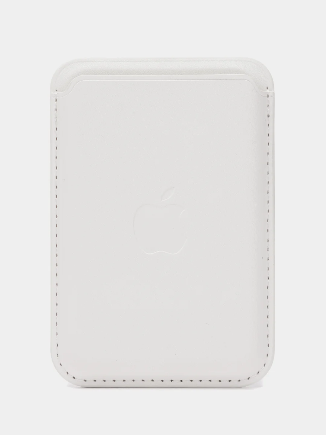 Белый картхолдер на магнитах MagSafe для iPhone Leather Wallet