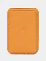 Горчичный картхолдер на магнитах MagSafe для iPhone Leather Wallet