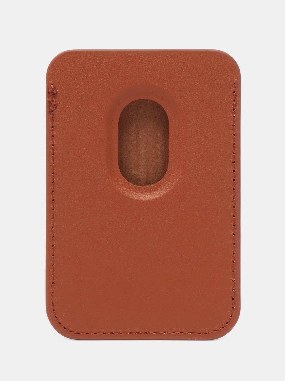 Коричневый картхолдер на магнитах MagSafe для iPhone Leather Wallet
