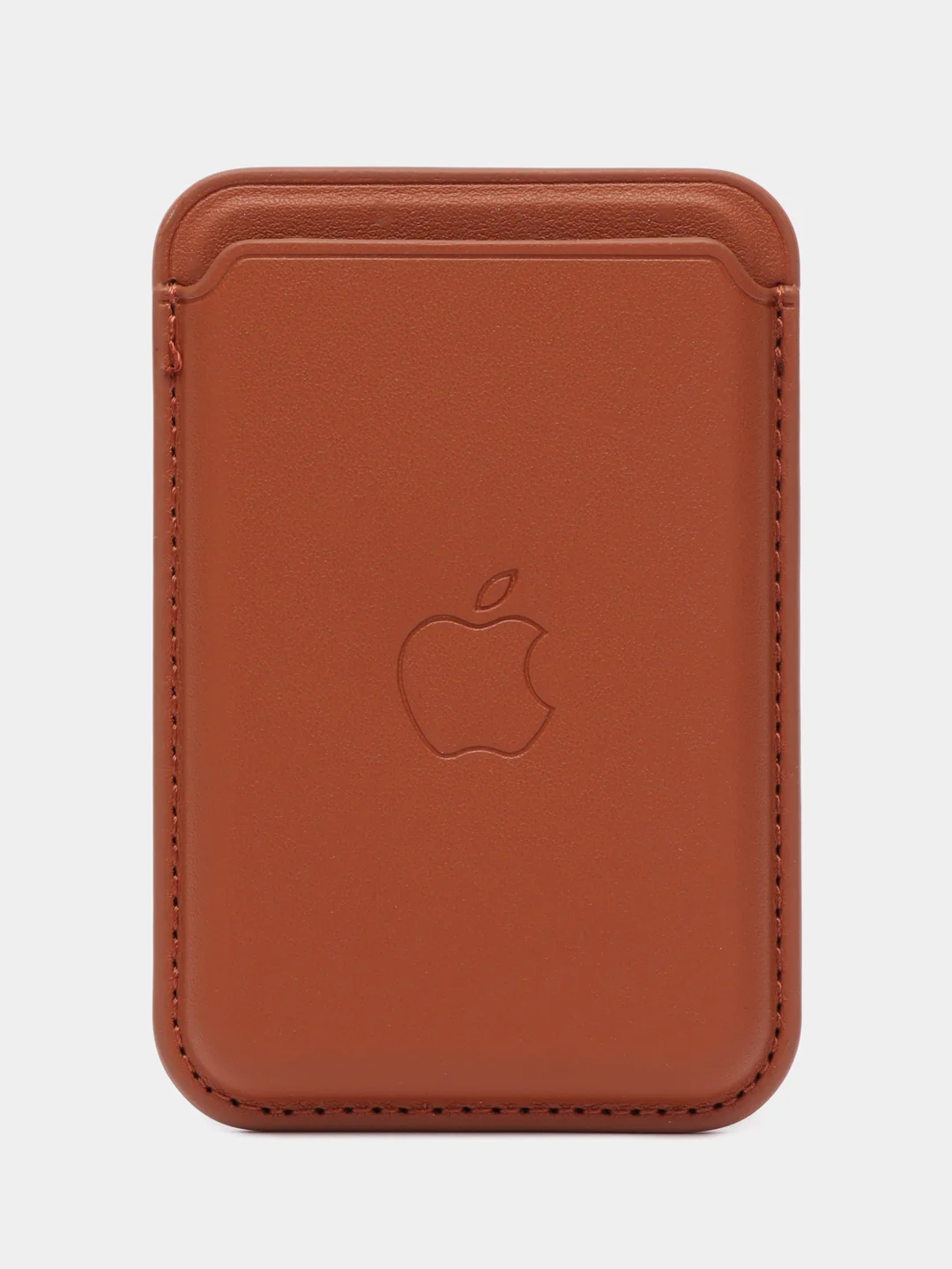 Коричневый картхолдер на магнитах MagSafe для iPhone Leather Wallet