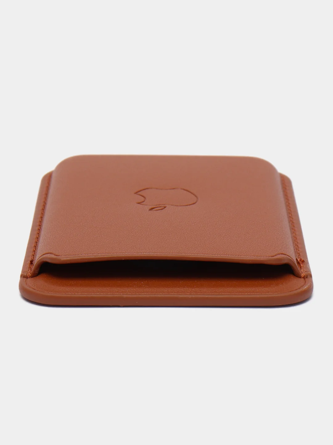 Коричневый картхолдер на магнитах MagSafe для iPhone Leather Wallet