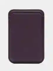 Фиолетовый картхолдер на магнитах MagSafe для iPhone Leather Wallet