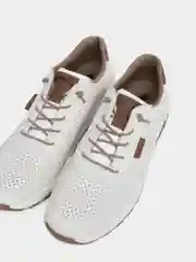 Белый кроссовки мужские Rieker из натуральной кожи