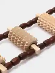 Массажер для спины ленточный деревянный , массажер для спины и шеи роликовый деревянный