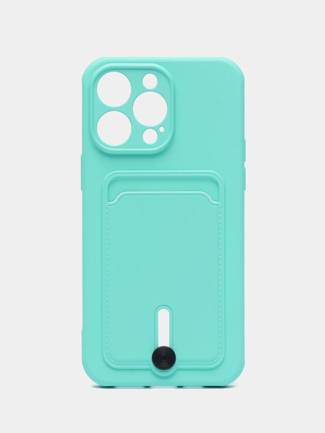 Мятный чехол силиконовый, с карманом для карты iPhone 11, 14, 12 Pro Max, 13 Pro Max, 14 Pro Max