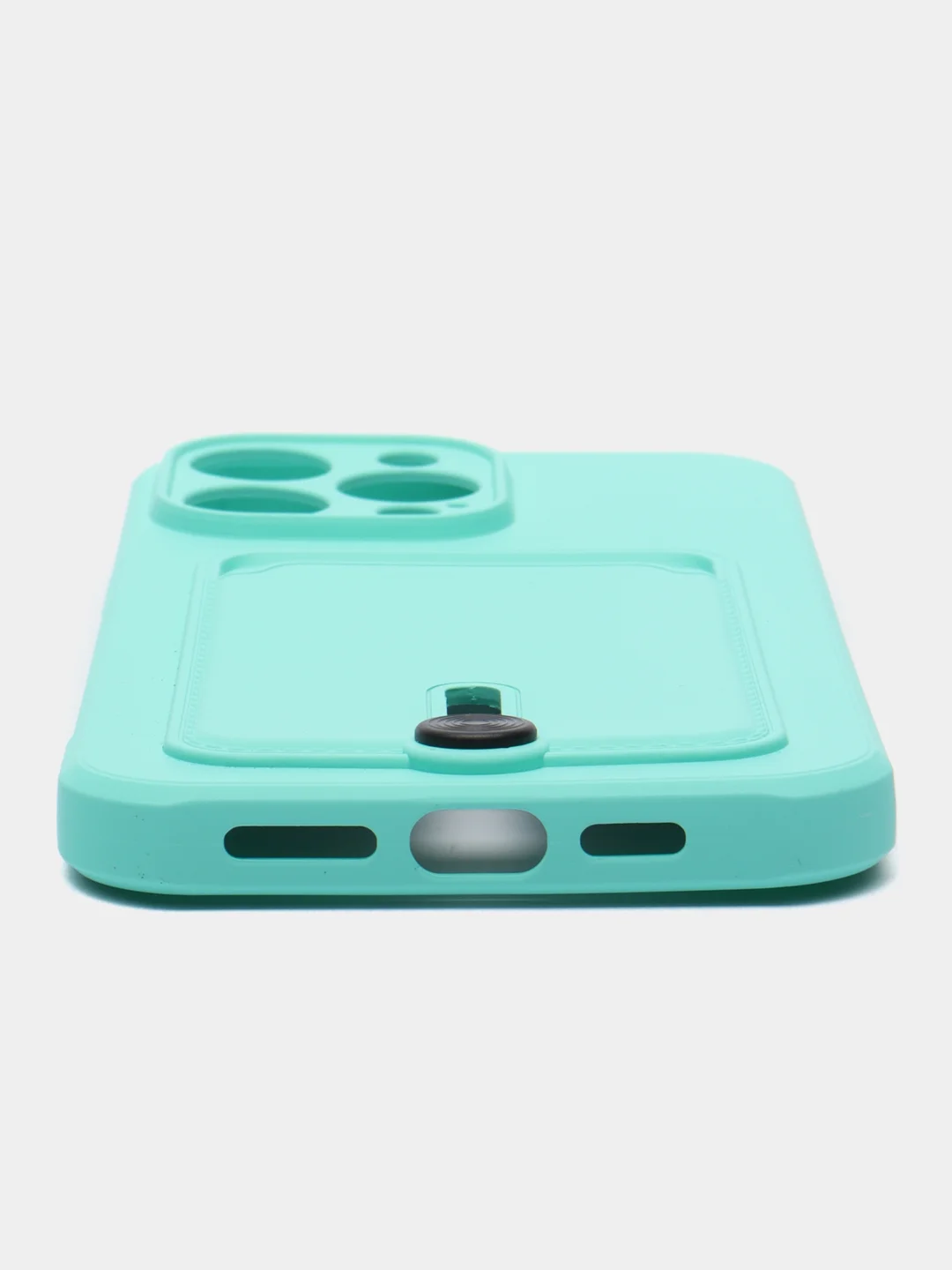 Мятный чехол силиконовый, с карманом для карты iPhone 11, 14, 12 Pro Max, 13 Pro Max, 14 Pro Max
