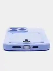 Сиреневый чехол силиконовый, с карманом для карты iPhone 11, 14, 12 Pro Max, 13 Pro Max, 14 Pro Max